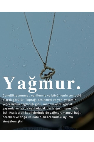Yağmur - Bulut Kolye 14 Ayar Altın Altın