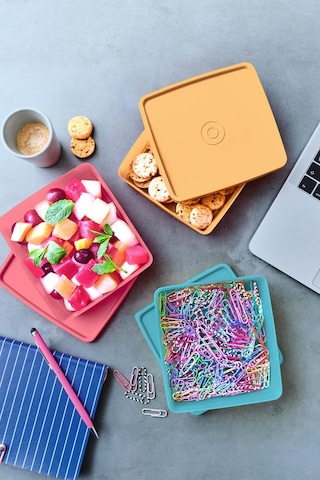Tupperware Eco+ Kare 3'lü Tasıma Kabı Seti