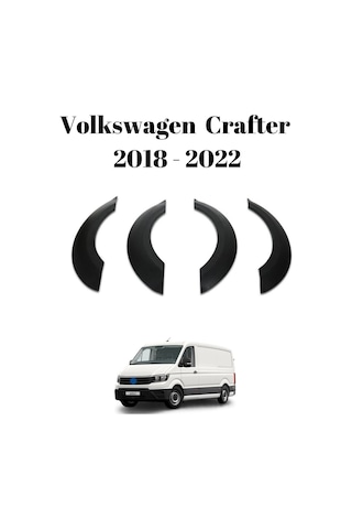 Volkswagen Vw Crafter 2018 2019 2020 2021 2022 Uyumlu Çamurluk Koruma Premium Dodik Seti Siyah 4 Parça