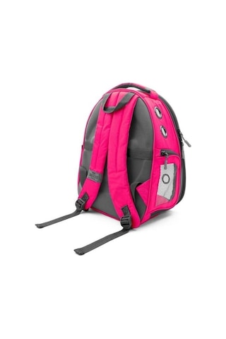 Cattie Şeffaf Kedi Küçük Irk Köpek Taşıma Sırt Çantası Pembe 25 x 30 x 40 CM