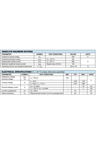 Vs-60apu02-n3 Soft Recovery Dıode 60a, 200v