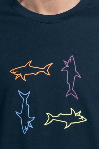 Paul & Shark Erkek T Shirt 24411088 013 Lacivert Lacivert