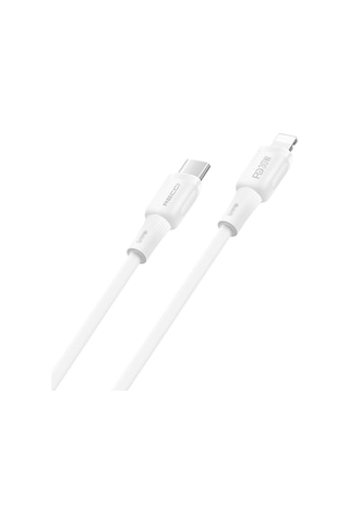 Recci Rs52cl Type-c To Lightning Pd Hızlı Şarj Özellikli Data Ve Şarj Kablosu 30w 1m Beyaz
