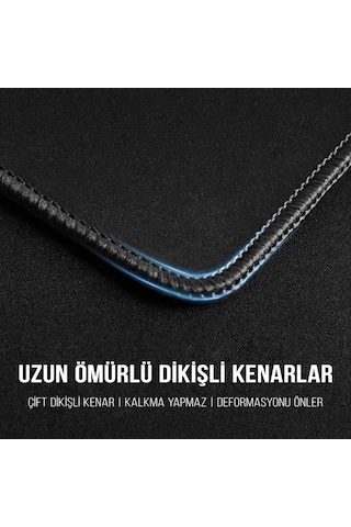 Klasse Pro Black Edition - Dikişli Kenar 70x30, 90x40, 100x50 Ve 120x60 Cm Oyuncu Gaming Mouse