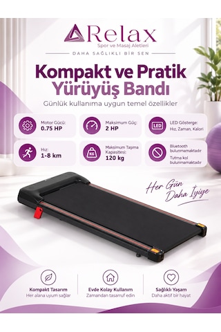 Kompakt Pratik Yürüme ve Koşu Bandı RL-880