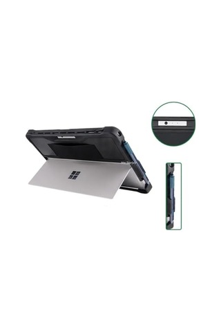 Kılıf Microsoft Surface Pro İle Uyumlu Pro 4-5-6 Için Koruma Kapak Kılıf Siyah Arka Kapak