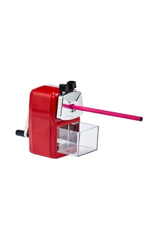 Mas 6730 Masa Tipi Orta Boy Kollu Kalemtraş - Kırmızı