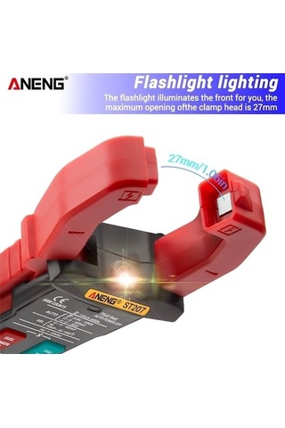 Moly Aneng St207 Dijital Profesyonel Bluetooth Pen Metre, 6000 Sayım Dc/ac True Rms Multimeter Korumalı