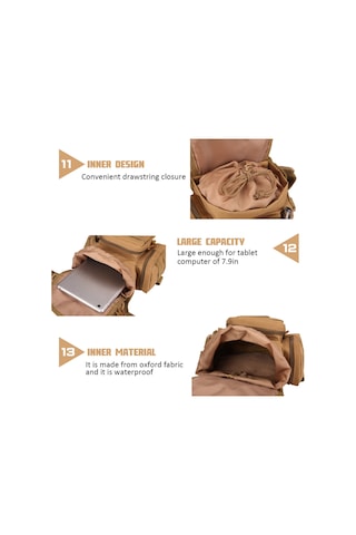 Teltree Dış Mekan Ayak Çantası, 800d Oksford Kumaşı, Su Geçirmez, Dayanıklı, Çok Amaçlı Bel/omuz Çantası, Outdoor Spor/fotoğrafçılık İçin Siyah