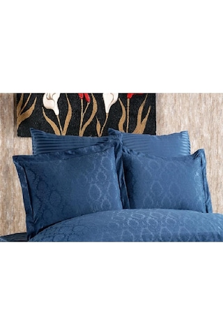 Monaco Bambu Jakar Kumaş Indigo Ikili Oksford 60x80cm Yastık Kılıfı-1324 Çok Renkli