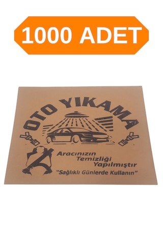 Kraft Oto Kağıt Paspas, Sağlam Oto Yıkama Kağıt Paspas 1000 Adet