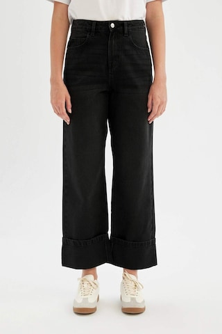 Defacto Relax Fit Yüksek Bel Bilek Boy Jean Pantolon C6387ax24aunm40 Siyah
