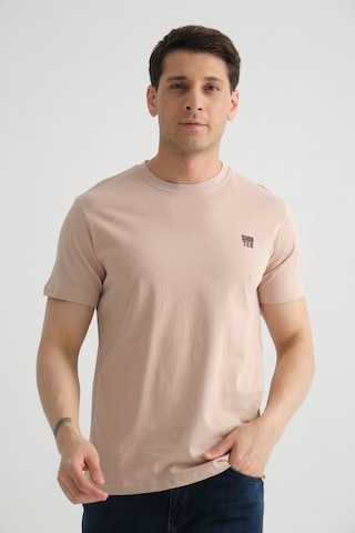 Shooter Sportwear Shooter Erkek Pamuklu Esnek T-shirt Standart Kalıp Minimal Logolu Taş