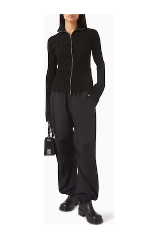 Acne Studios Relaxed Drawstring Pantolon - %63 Pamuk %37 Keten Karışımı Rahat Ve Şık Siyah