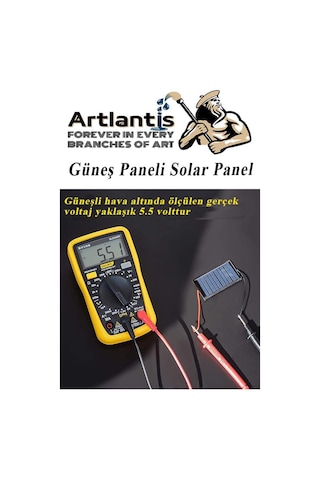 Güneş Paneli Solar Panel 6x6 Cm 5.5 Volt 100 Ma 1 Adet Güneş Enerjisi Okul Sınıf Deney Çalışmaları 60x60 Mm