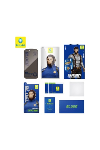 Delux Serisi Apple iPhone Uyumlu 17 Pro Max Ar Privacy 3d Curved Tempered Glass Telefon Koruyucu Yan Açısız