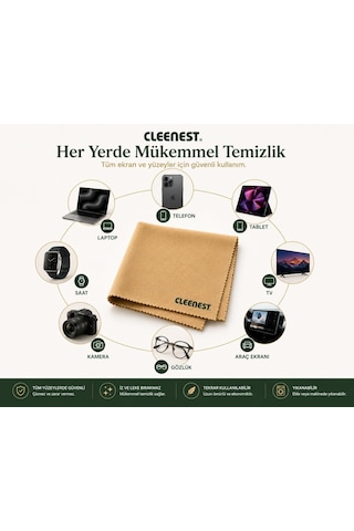 Lexroo Yüksek Kaliteli Kaşmir İpliğinden Üretilmiş Temizleme Bezi, Mikrofiber Malzeme, Ekranlar