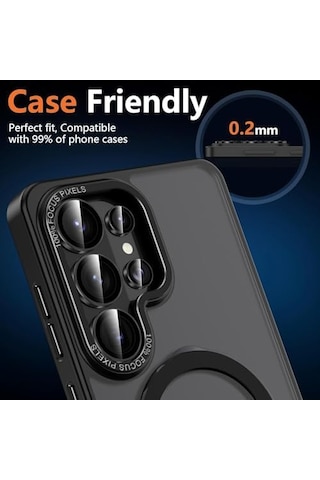 Galaxy S26 Ultra İçin Kolay Kurulum Aparatlı Kamera Lens Koruyucu 9h Temperli Cam Hd Görüntü Darbelere Karşı S26 Ultra Koruyucu Alüminyum Alaşım Çerçeve S26 Ultra Kamera Koruma Siyah