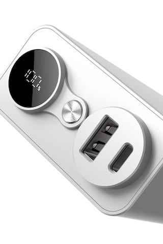 20.000mah Carbon Pd Qc 3.0 Powerbank, Taşınabilir Şarj Cihazı Gümüş