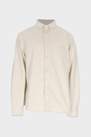 Ekru Regular Fit Patı Düğmeli Jean Gömlek C 4553-107 Ekru