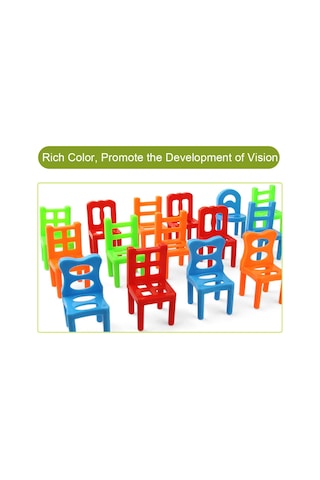 Maiyame 3 Yaş Ve Üstü Çocuklar İçin Plastik Dengeli Sandalye Seti - 18 Adet, Interaktif Oyun Ve Partiler İçin Taşınabilir Diğer