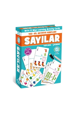 Circle Circle Toys Sayılar Yaz Sil Aktivite Kartları