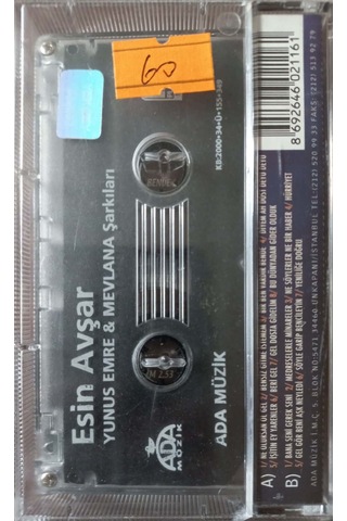 Plak Değildir Kaset Tir Esin Afşar Yunus Emre Ve & Mevlana Şark
