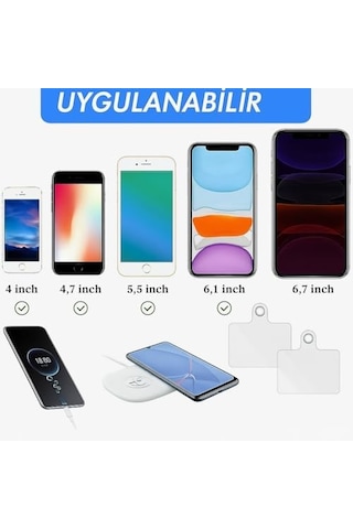 Telefon Boyun Askı Aparatı 5&apos Li Paket, Universal Şeffaf Acik Yeşil