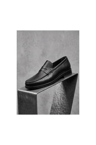 Crc Ayakkabı %100 Hakiki Deri Rugan Erkek Loafer - El İşçiliği Premium Klasik Ayakkabı - Burgundy Patent Siyahsiyah