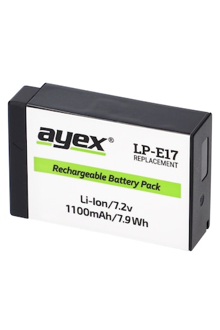 Ayex Lp-e17 Batarya, Canon Eos Rp, R100, R50, R8, 77d, 750d, 760d, 800d, 850d, M3, M5, M6 Mark Iı İle Uyumlu