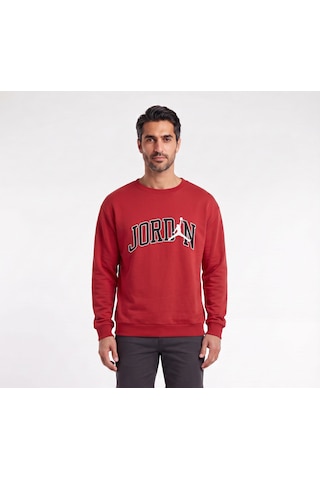 Usa Jordan Yazı Baskılı Kırmızı Erkek Sweatshirt 12449 Siyah