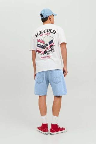 Jack & Jones Erkek Relaxed Fit Düz Denim Kot Şort - 12223606 001