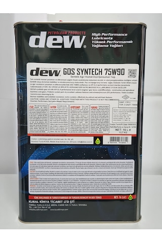 Dew Gos Syntech 75W-90 GL-5 Şanzıman Yağı 16 L