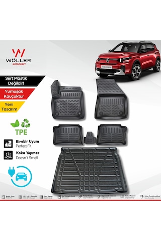 Citroen E C3 Aircross Paspas Bagaj Havuzu Set Elektrikli 2025 Sonrası Uyumlu 3d Ultraflex Set Citroen E C3 Aircross Paspas Bagaj Havuzu Set Elektrikli 2025 Sonrası Uyumlu 3d Ultraflex Set