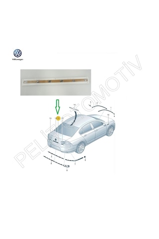 Passat B8 Bagaj Kapak Passat Yazı 3g9853687c