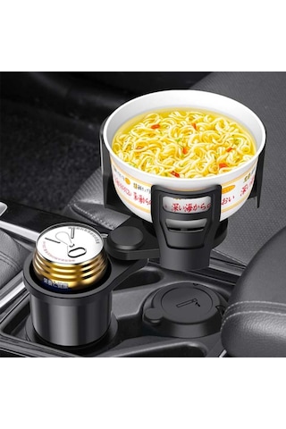 Ally 360° Döndürülebilir Araç Bardaklık 2Li Araç Içecek Tutacağı Siyah (197457222)