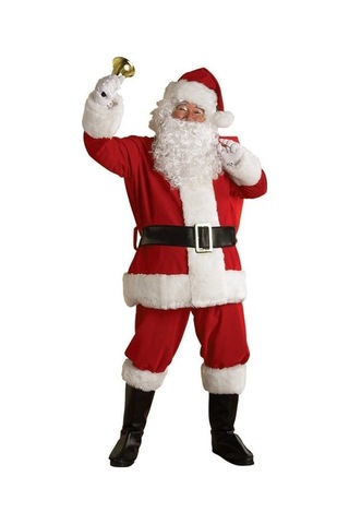 Kostümsarayı Yetişkin Noel Baba Kostümü Lüks Kadife