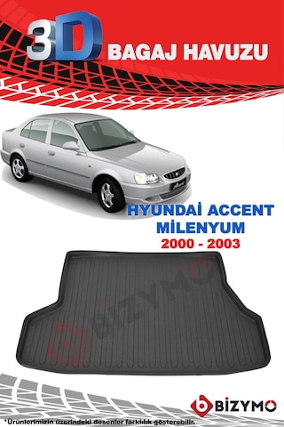 Hyundai Accent Milenyum 2000-2003 3D Bagaj Havuzu Bizymo