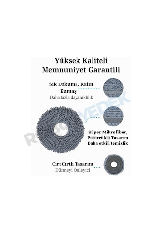 Roborock Saros Z70 Uyumlu Hepa Filtre Yan Fırça Mop-6 Parça