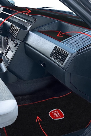 Fiat Tipo Tempra 5 Parça Nakışlı Oto Halı Paspas Fiat Tipo Tempra Torpido Kaplama Koruma Halısı