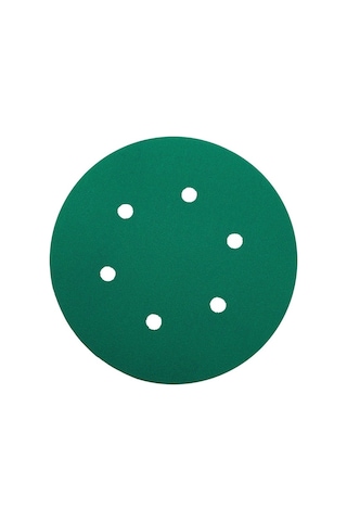 Yeşil Esnek Cırtlı Disk Zımpara 150 Mm 6 Delikli 80 Kum