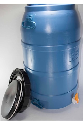 Musluk 65 L Litre Varil Köşeli Içi Beyaz Yağ Turşu Zeytin Bidon Çok Renkli