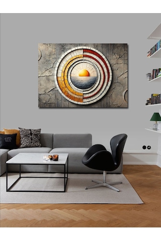 Kanvas Tablo Soyut Dairesel Duvar Sanatı