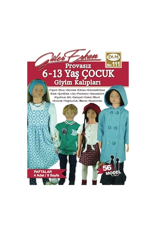 Güler Erkan Provasız 6-13 Yaş Çocuk Giyim Kalıpları No:111