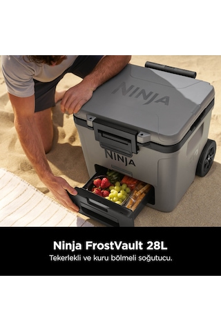 Ninja Frostvault Tekerlekli Cooler 28 Litre - Gri