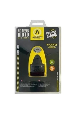 Auvray Alarmlı Disk Kilidi 6 Mm 120db Sarı-siyah B-lock 06