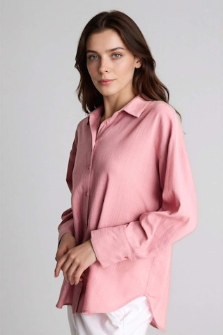 Defacto Uzun Kollu Gömlek Tunik H6877ax26sppn623 Pembe-pn623