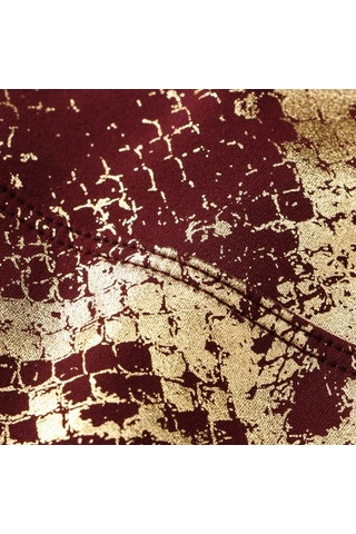 Fortunelane Kadınlar İçin Yüksek Bel Vücut Şekillendirici Yoga Taytları, Sudu Emici, Hızlı Kuruyan, Bronz Renkli Yılan Desenli, 9 Bordo