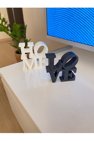 İkili Dekoratif Home Love Biblo, İkili Set Masaüstü Dekor