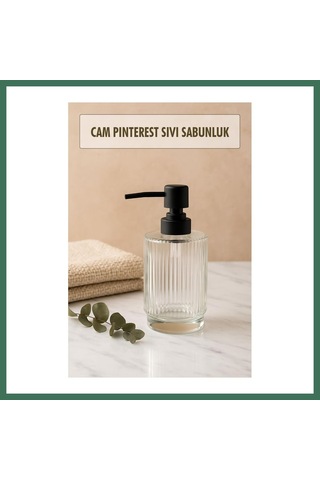 En-cag Cam Şeffaf Sıvı Sabunluk 200 Ml Banyo Lavabo Bss